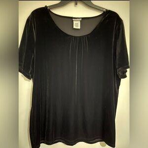 Jaclyn Smith Black Velvet Blouse